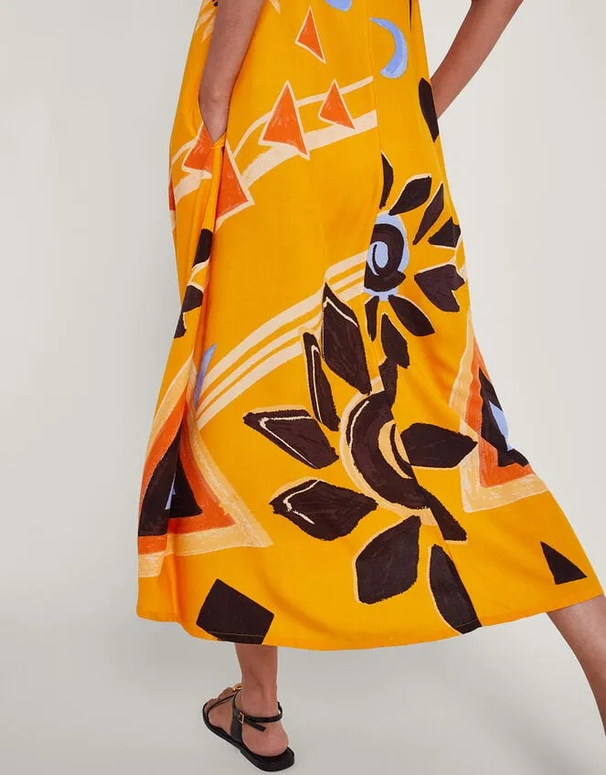 Amanda Print Dress Orange Women Monsoon Dresses