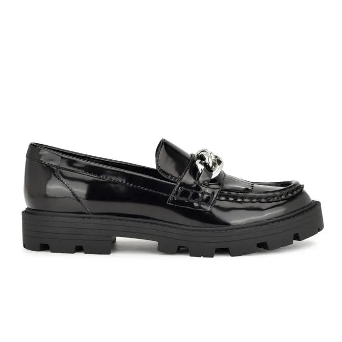 Andme Casual Moc Loafers Black Women Nine West Flats and Loafers