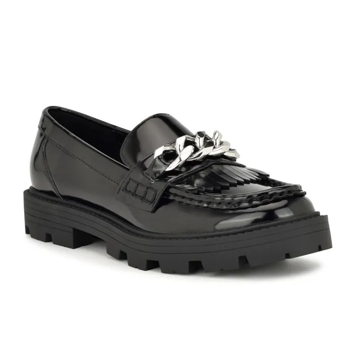 Andme Casual Moc Loafers Black Women Nine West Flats and Loafers