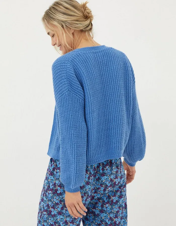 Anna Cardigan Blue Women FatFace Knitwear