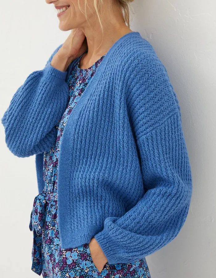 Anna Cardigan Blue Women FatFace Knitwear