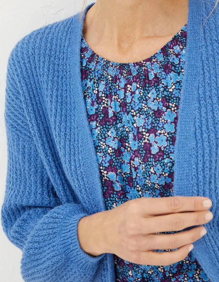 Anna Cardigan Blue Women FatFace Knitwear