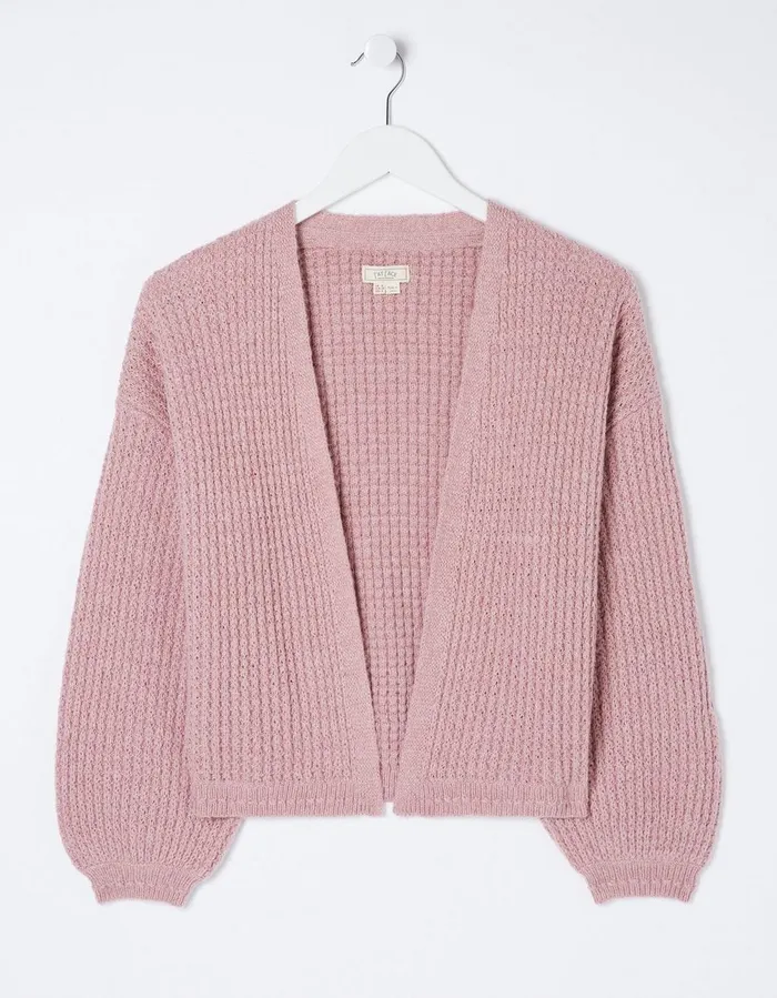 Anna Cardigan Dusky Pink Women FatFace Knitwear