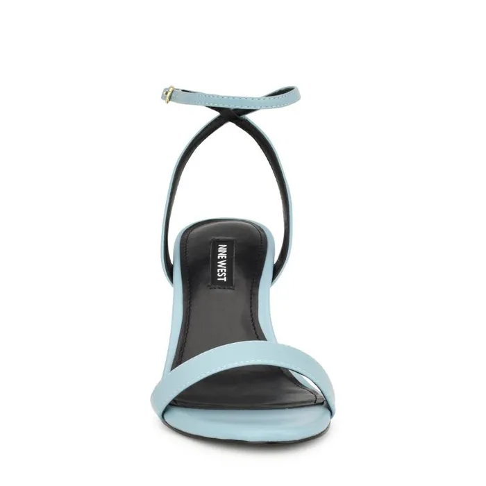 Anny Ankle Strap Heeled Sandals Blue Women Nine West Sandals