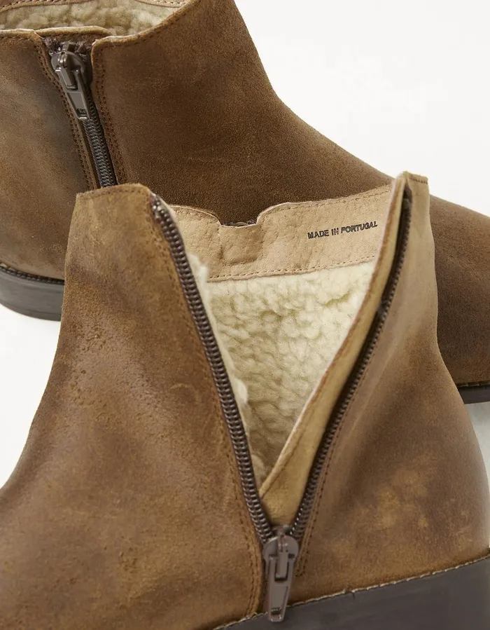Aria Zip Ankle Boot Tan Women FatFace Boots
