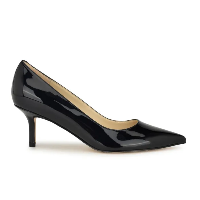 Arlene Pointy Toe Pumps Black Patent Women Nine West Heels