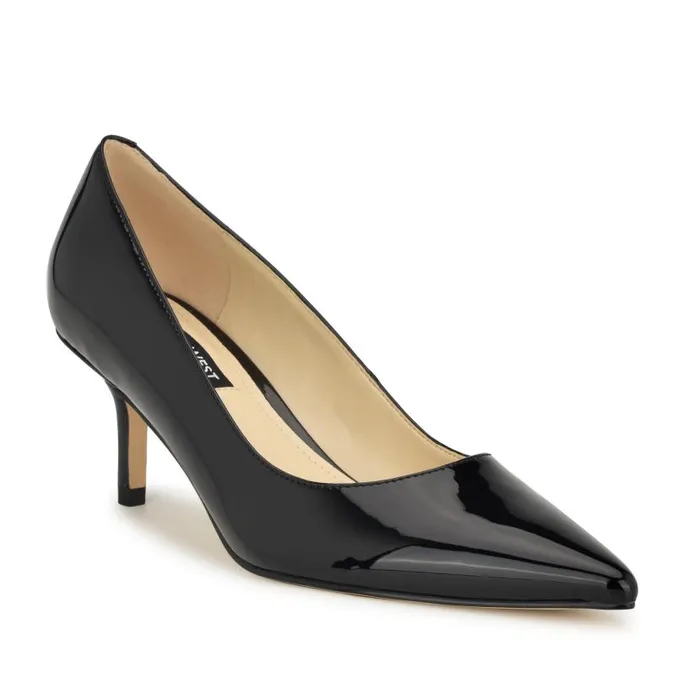 Arlene Pointy Toe Pumps Black Patent Women Nine West Heels