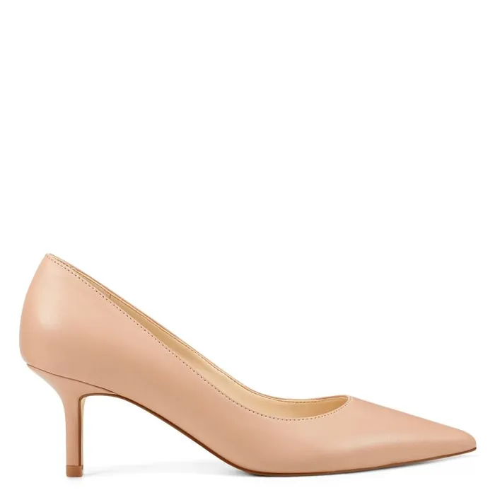 Arlene Pointy Toe Pumps Blush Leather Women Nine West Heels