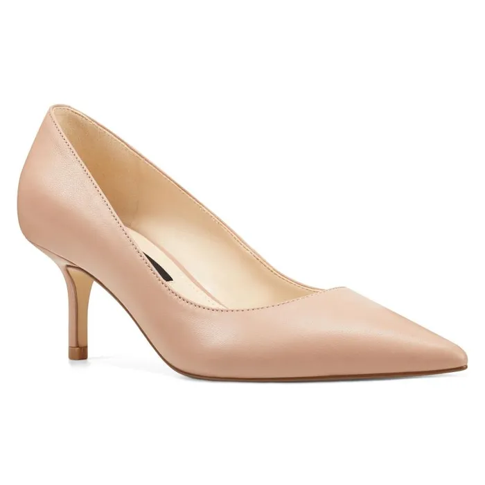 Arlene Pointy Toe Pumps Blush Leather Women Nine West Heels