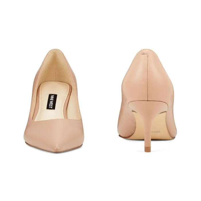 Arlene Pointy Toe Pumps Blush Leather Women Nine West Heels