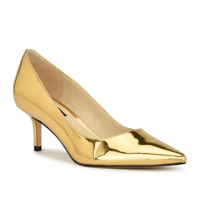 Arlene Pointy Toe Pumps Bronze Women Nine West Heels