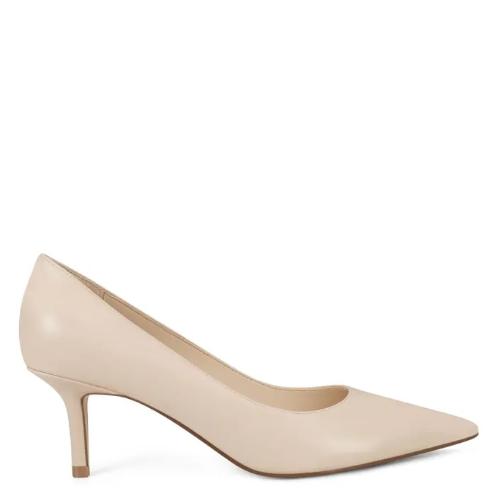 Arlene Pointy Toe Pumps Ivory Leather Women Nine West Heels