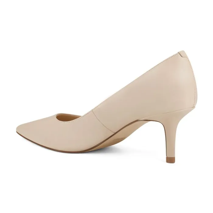 Arlene Pointy Toe Pumps Ivory Leather Women Nine West Heels