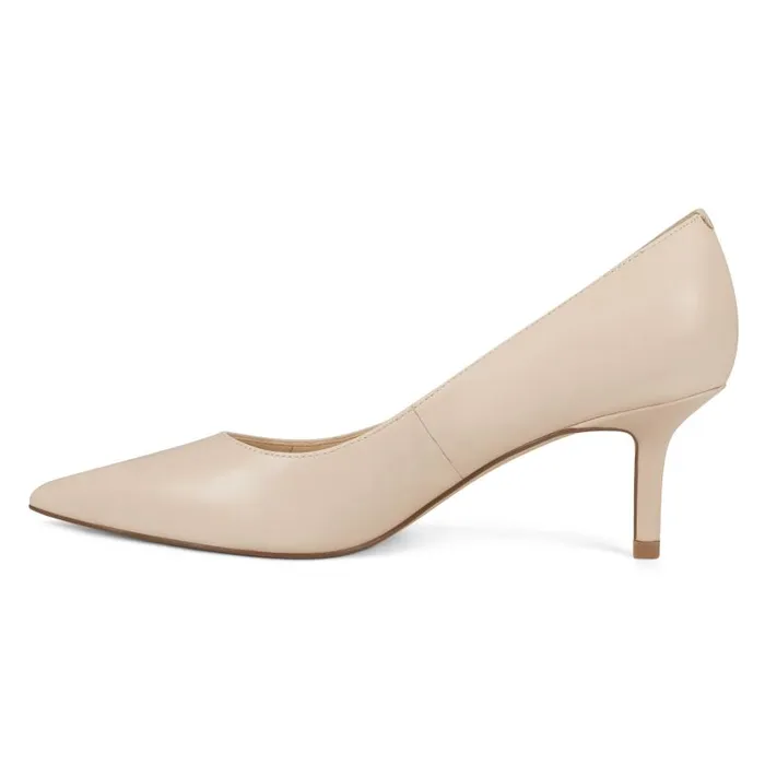Arlene Pointy Toe Pumps Ivory Leather Women Nine West Heels