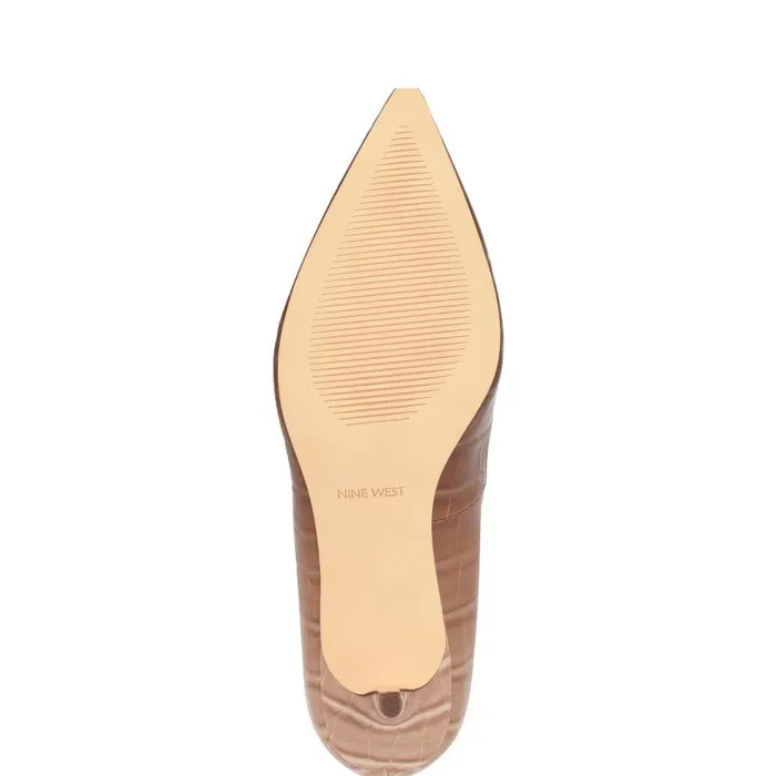 Arlene Pointy Toe Pumps Nude Ombre Croco Women Nine West Heels