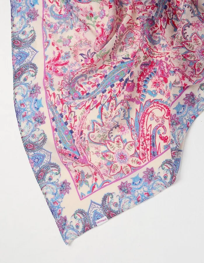 Art Club Hair Scarf Ivory Women FatFace Hair Accessories