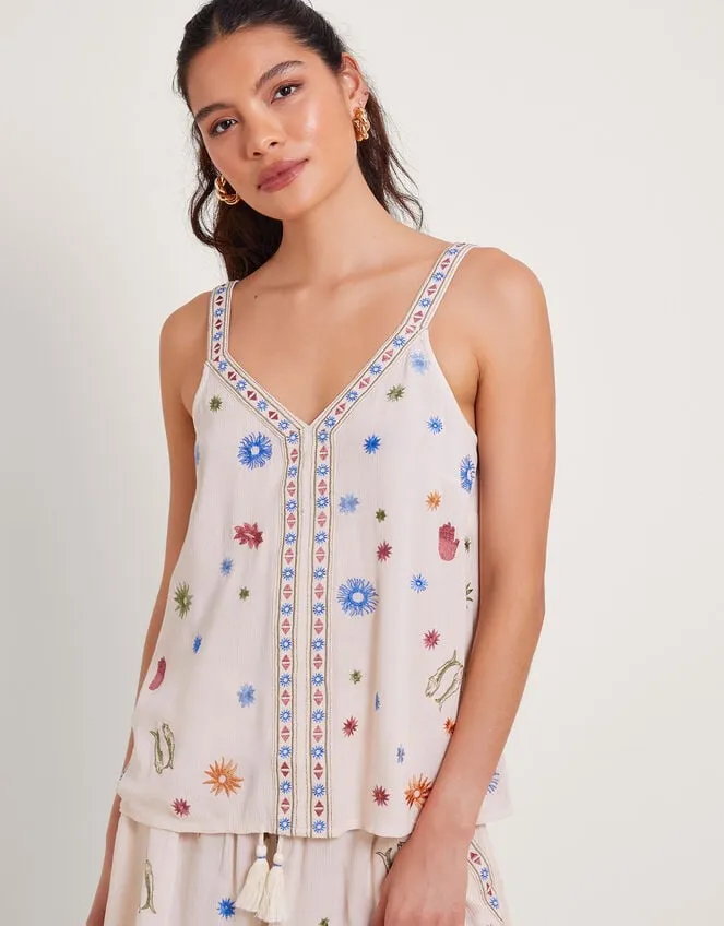 Arti Embroidered Cami Ivory Women Monsoon Tops and Blouses