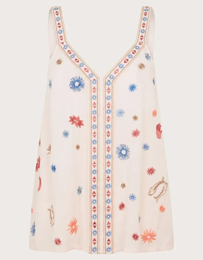 Arti Embroidered Cami Ivory Women Monsoon Tops and Blouses
