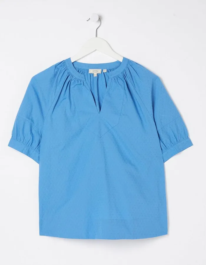 Asha Blouse Aqua Blue Women FatFace Shirts and Blouses