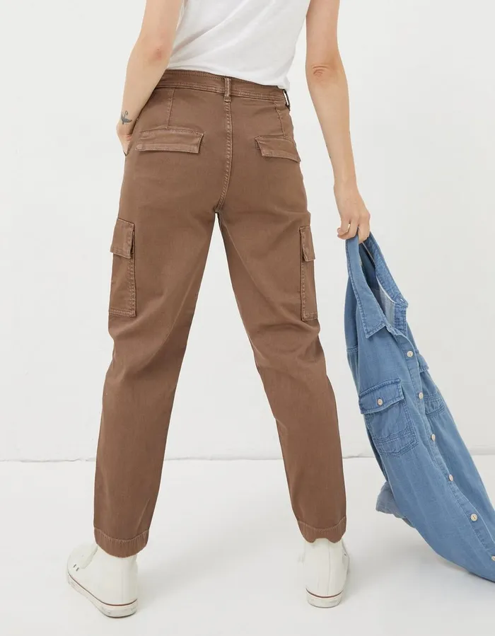 Aspen Cargo Chinos Washed Brown Women FatFace Trousers and Leggings
