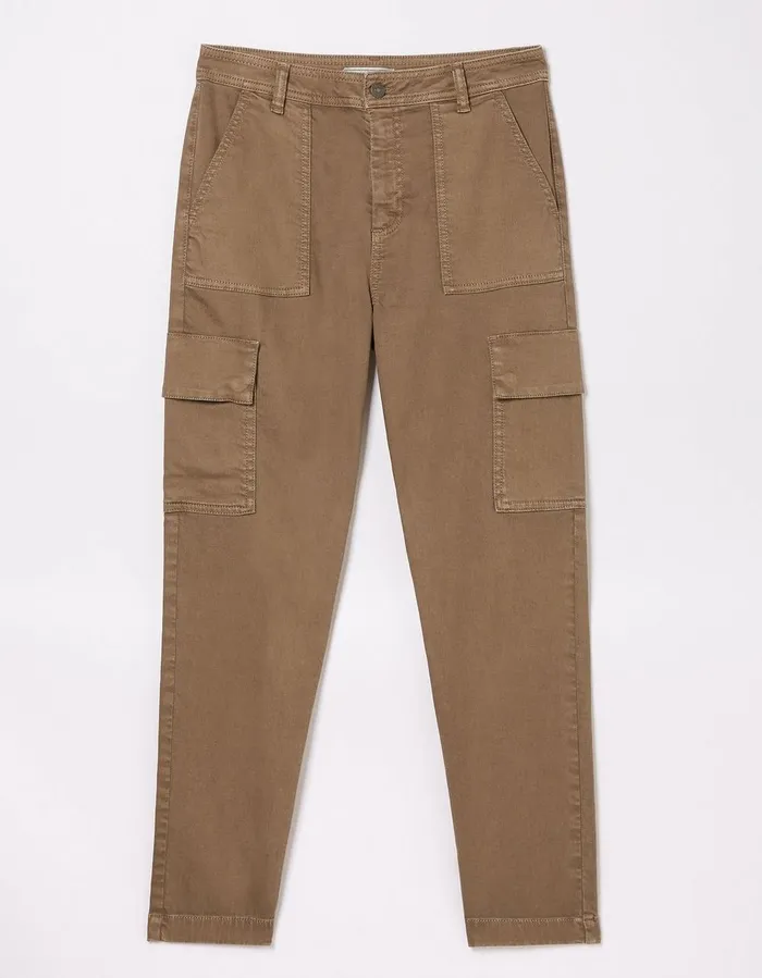Aspen Cargo Chinos Washed Brown Women FatFace Trousers and Leggings