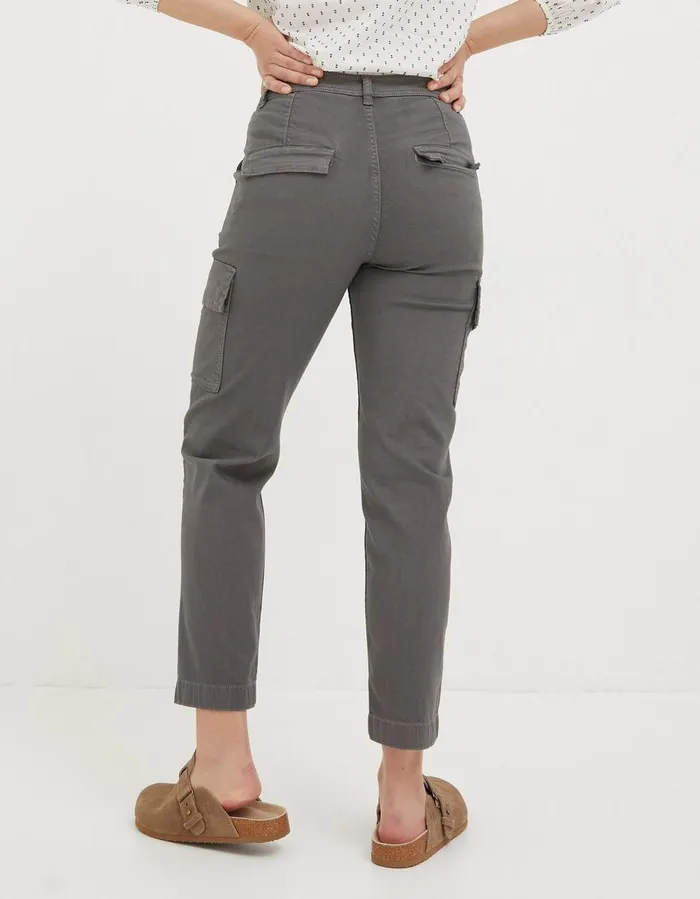 Aspen Cargo Chinos Washed Grey Women FatFace Trousers and Leggings