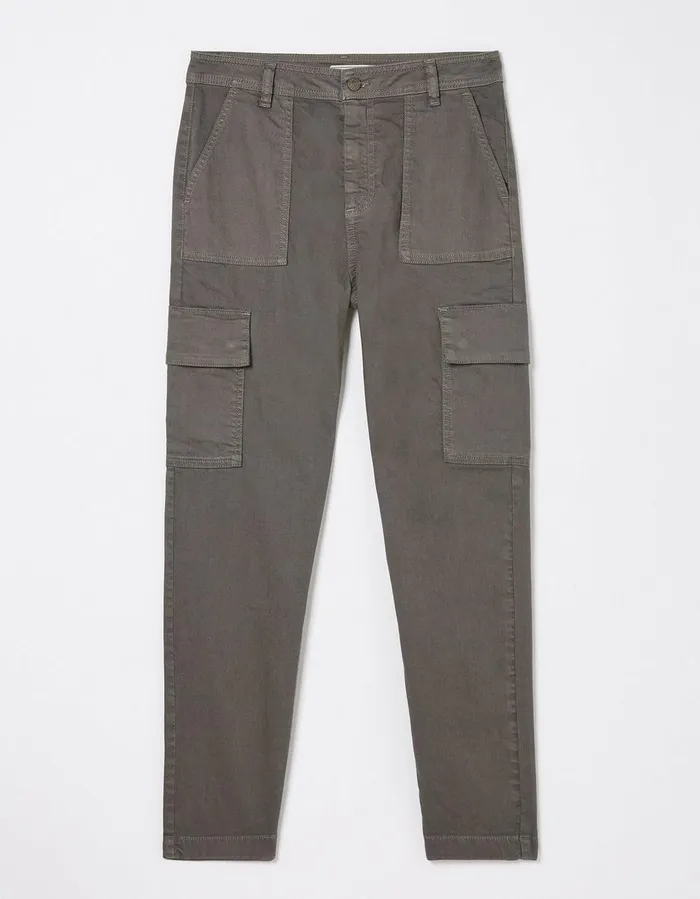 Aspen Cargo Chinos Washed Grey Women FatFace Trousers and Leggings