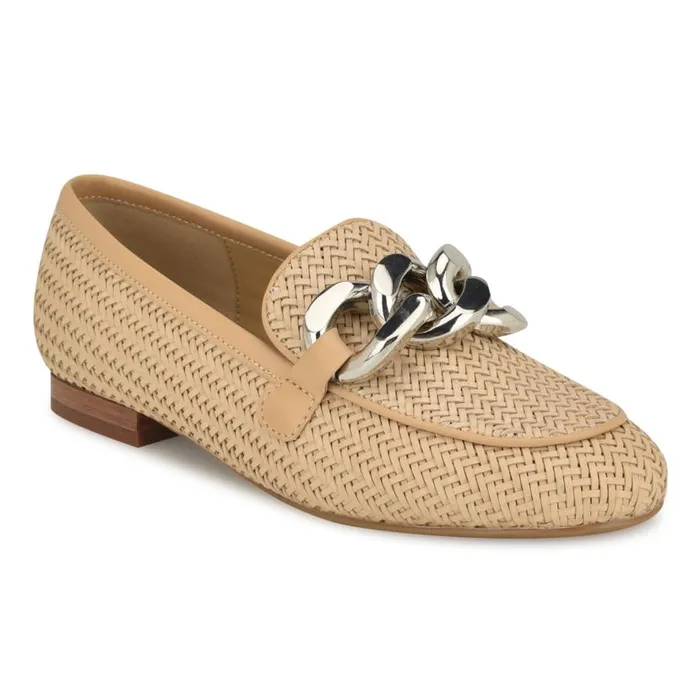 Aspyn Casual Drivers Natural Raffia Women Nine West Flats and Loafers