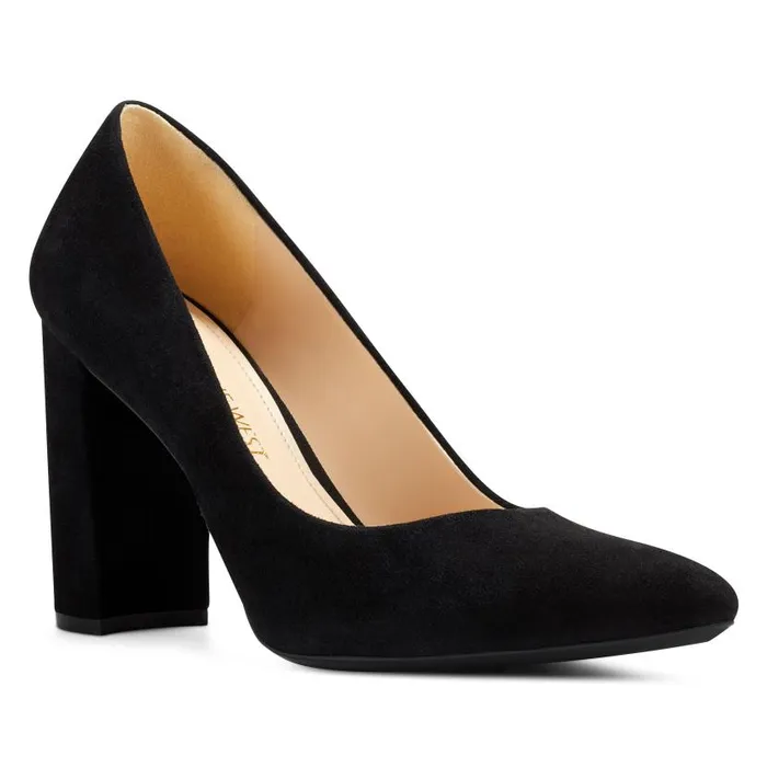 Astoria 92159 Pumps Black Suede Women Nine West Heels