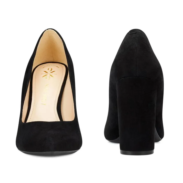 Astoria 92159 Pumps Black Suede Women Nine West Heels