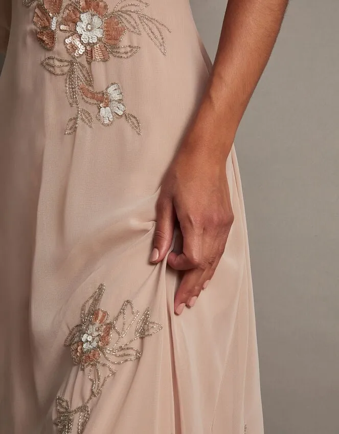 August Embellished Maxi Dress Pink Women Monsoon Occasionwear