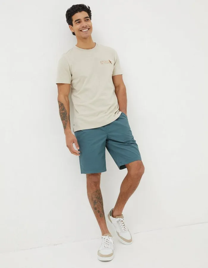 Away With The Fishes TShirt Washed Natural Men FatFace TShirts