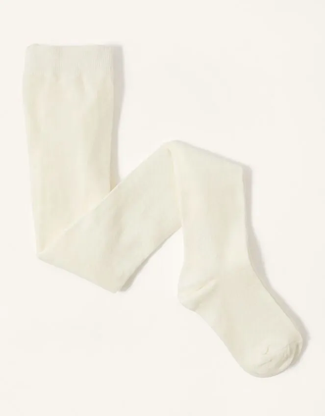 Baby Frosted Tights Ivory Children Monsoon Girls039 Tights and Socks