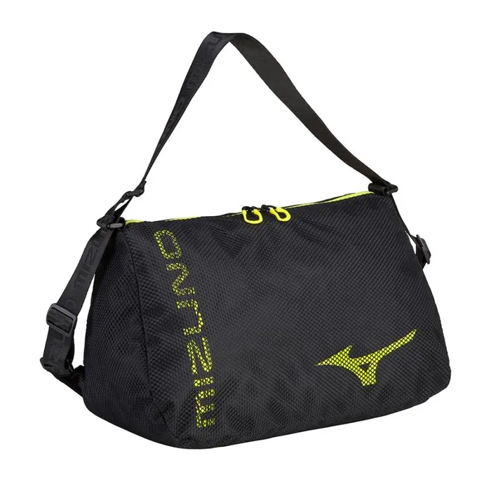 Bags and Cases MenWomen Mizuno Mesh Holdall 30 Blackyellow