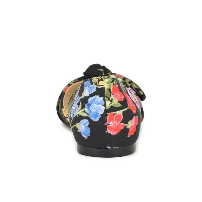 Bannie D039Orsay Flats Black Floral Women Nine West Flats and Loafers