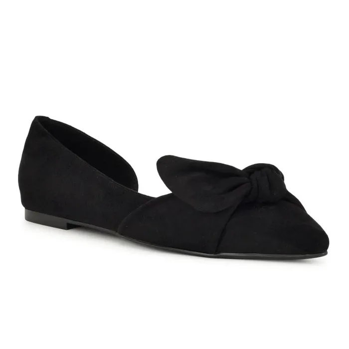 Bannie D039Orsay Flats Black Suede Women Nine West Ballets