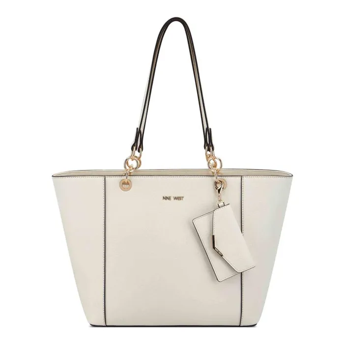 Basil Jet Set Shopper Chic Cream WomenMen Nine West Totes and Backpacks