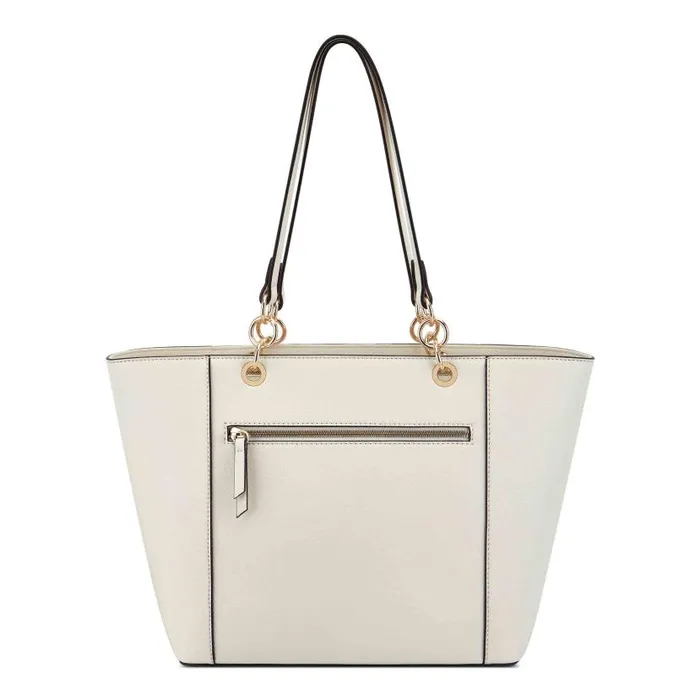 Basil Jet Set Shopper Chic Cream WomenMen Nine West Totes and Backpacks