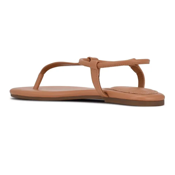 Bassie Flat Sandals Natural Women Nine West Sandals