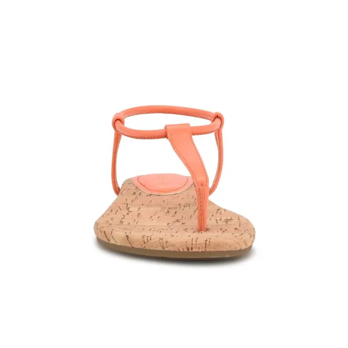 Bassie Flat Sandals Perfect Orange Women Nine West Sandals