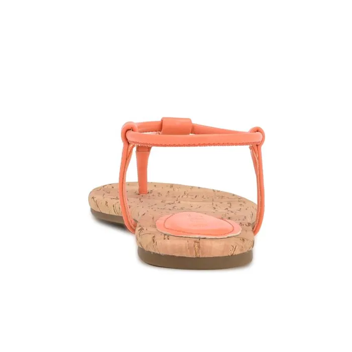 Bassie Flat Sandals Perfect Orange Women Nine West Sandals