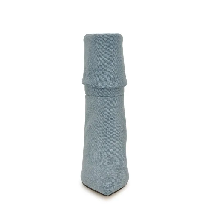 Bayli Cuffed Dress Booties Light Denim Women Nine West Boots and Booties