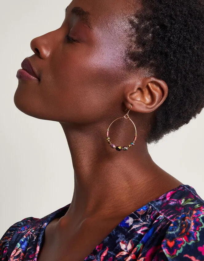 Beaded Hoop Earrings Women Monsoon Jewellery and Hair