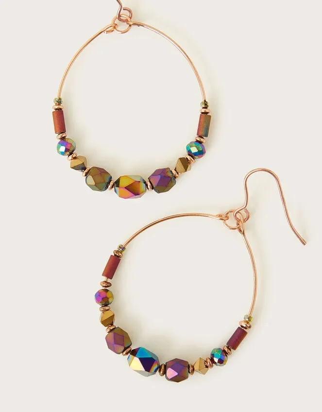 Beaded Hoop Earrings Women Monsoon Jewellery and Hair