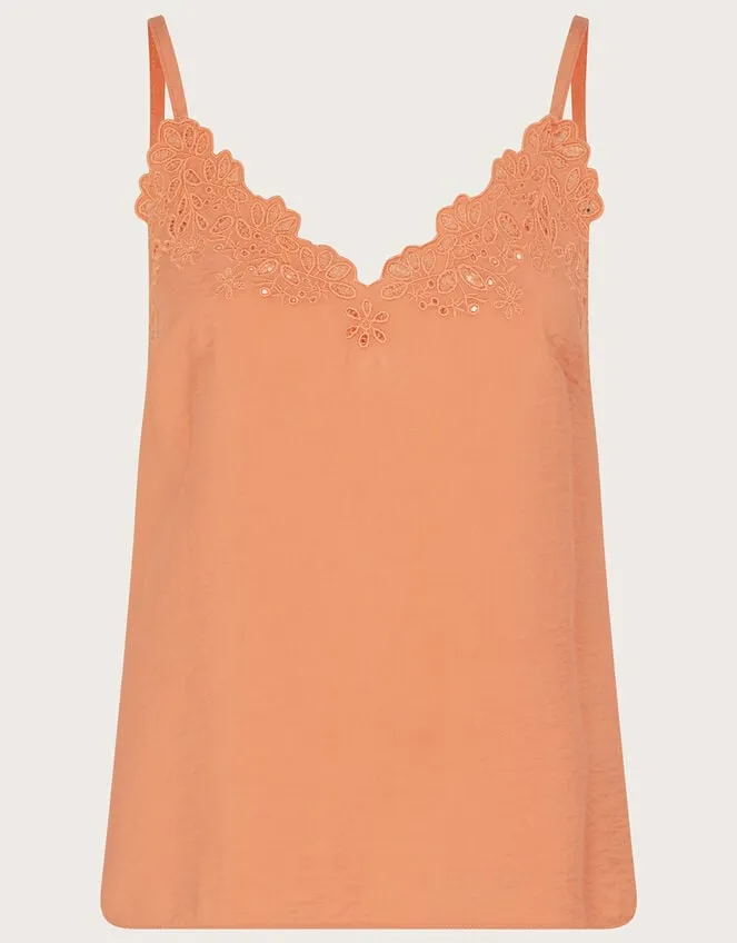 Beatrice Cutwork Cami Top Orange Women Monsoon Tops and Blouses