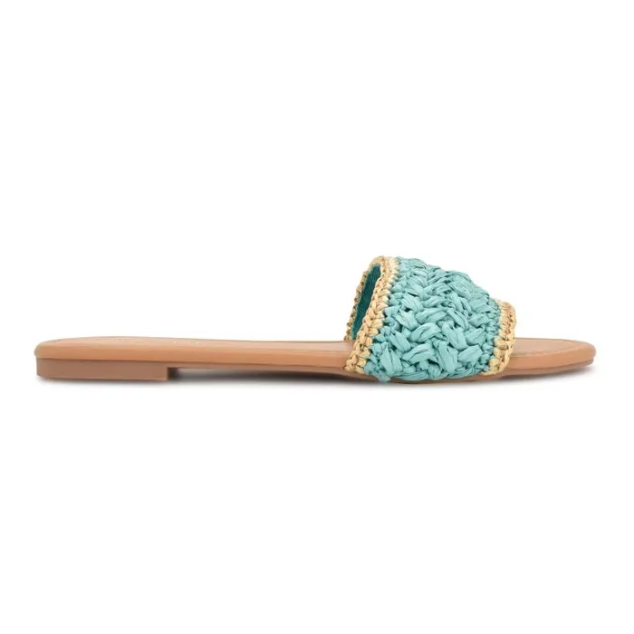 Beehiv Slide Sandals Blue Women Nine West Sandals