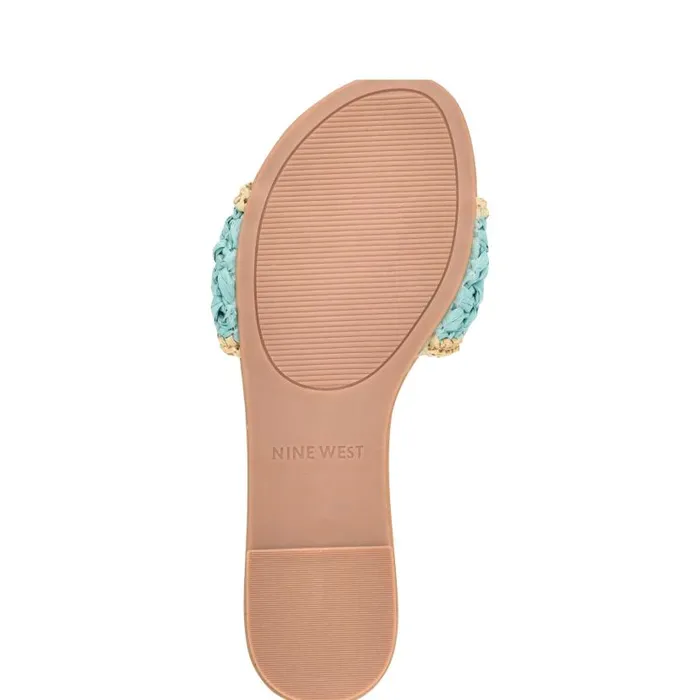 Beehiv Slide Sandals Blue Women Nine West Sandals