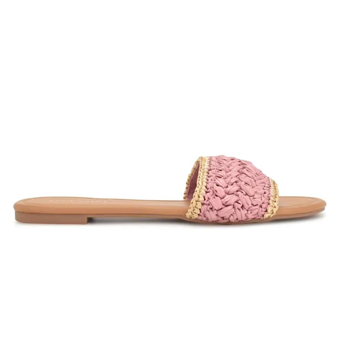 Beehiv Slide Sandals Pink Women Nine West Sandals