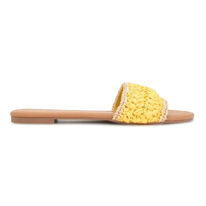 Beehiv Slide Sandals Yellow Women Nine West Sandals
