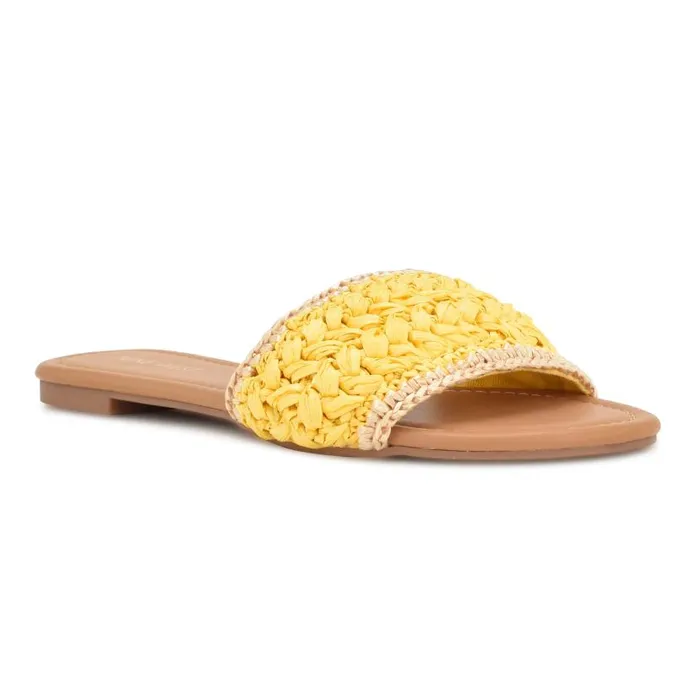 Beehiv Slide Sandals Yellow Women Nine West Sandals